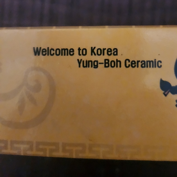 Yung-Boh Ceramic Tea/Sake/Shot Welcome to Korea Cups Set of 5 - Picture 6 of 9